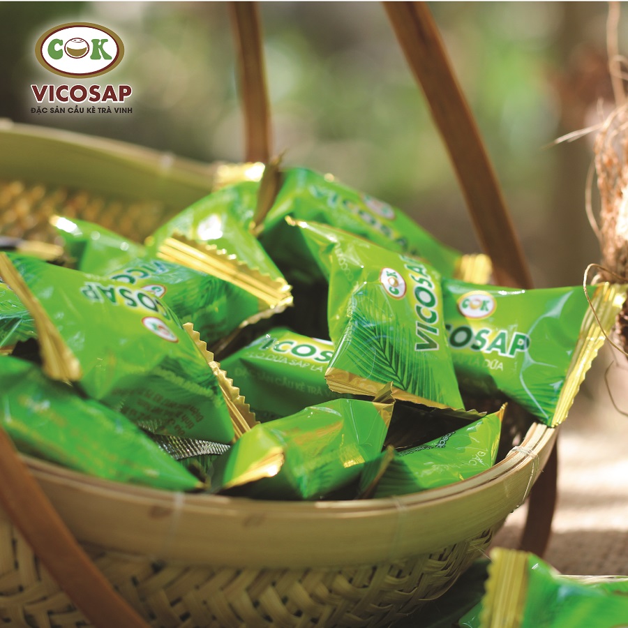 Kẹo dừa sáp vị lá dứa túi 100g