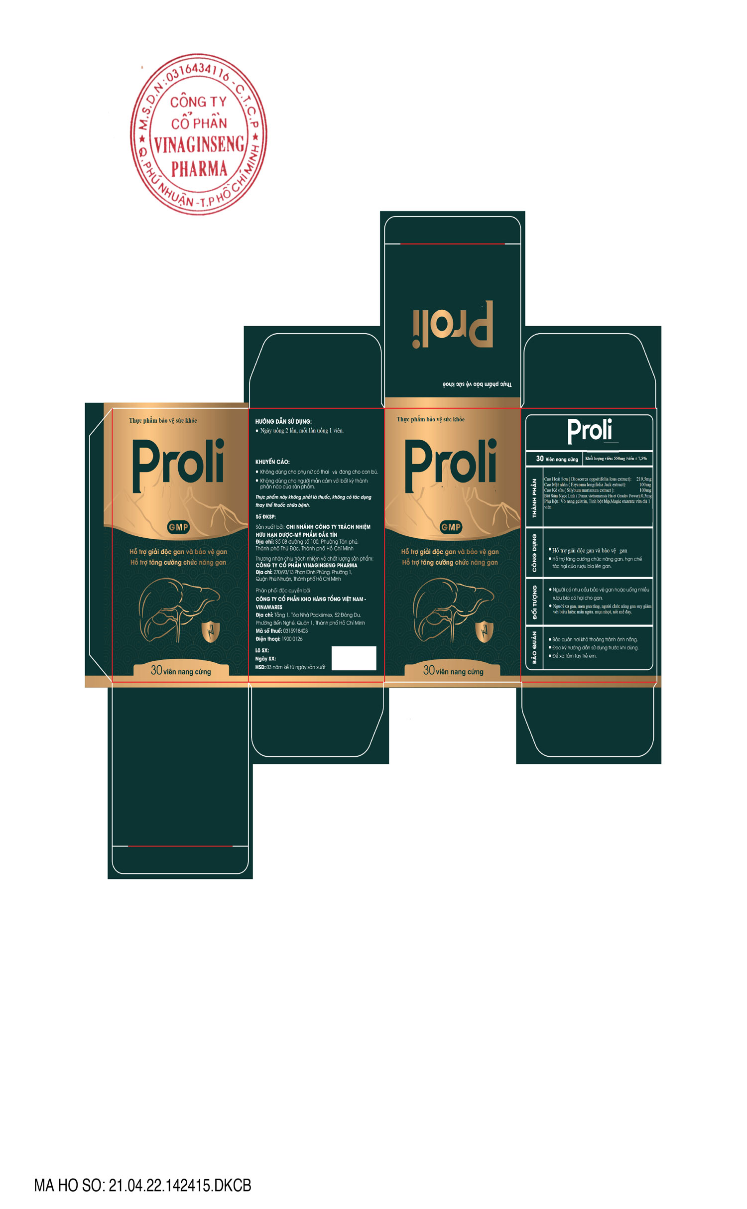 thực phẩm bảo vệ sức khỏe proli